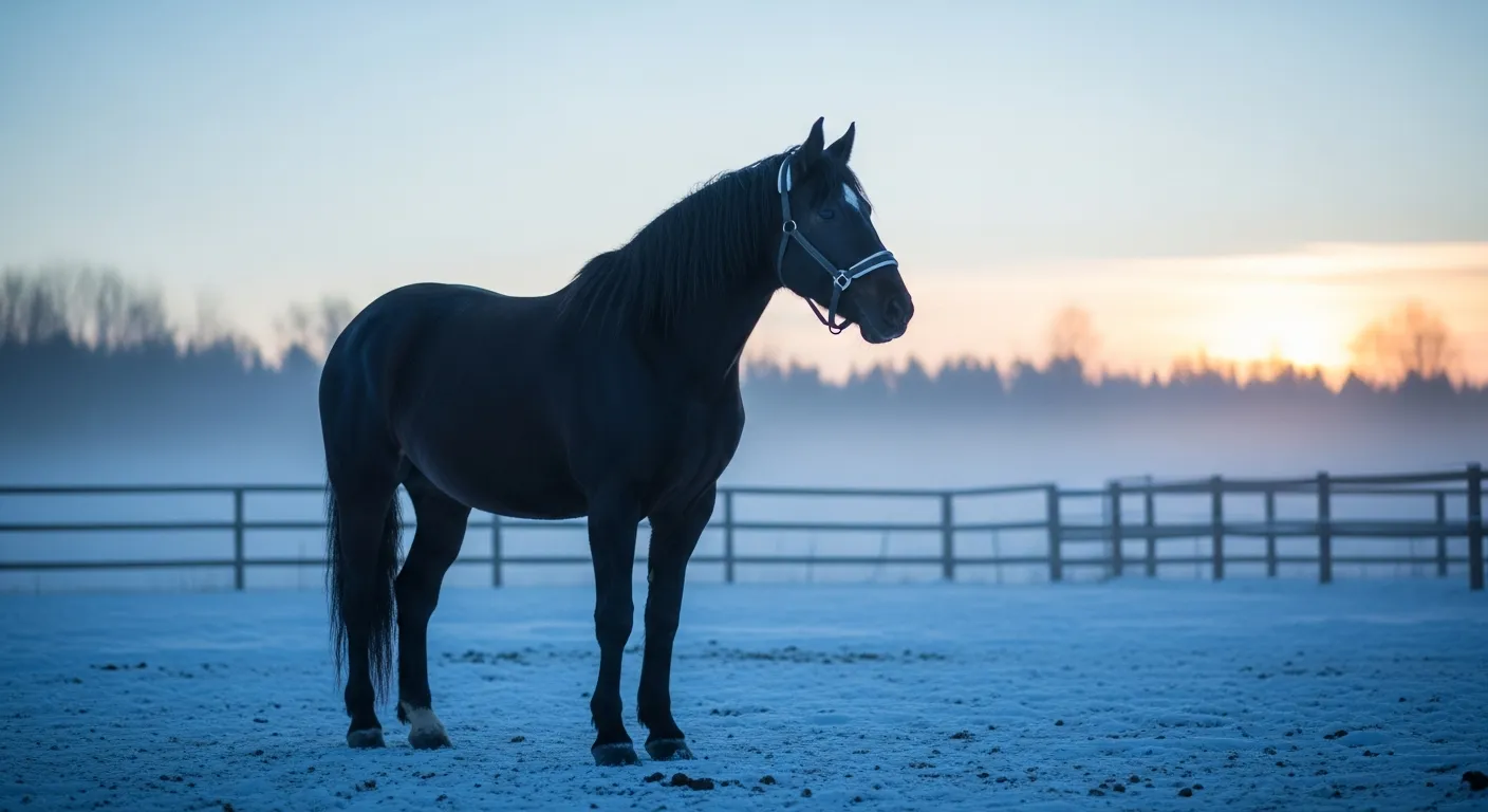 0 Grad am Stall: Dein Pferd döst entspannt. Du googlest panisch Pferd eindecken.